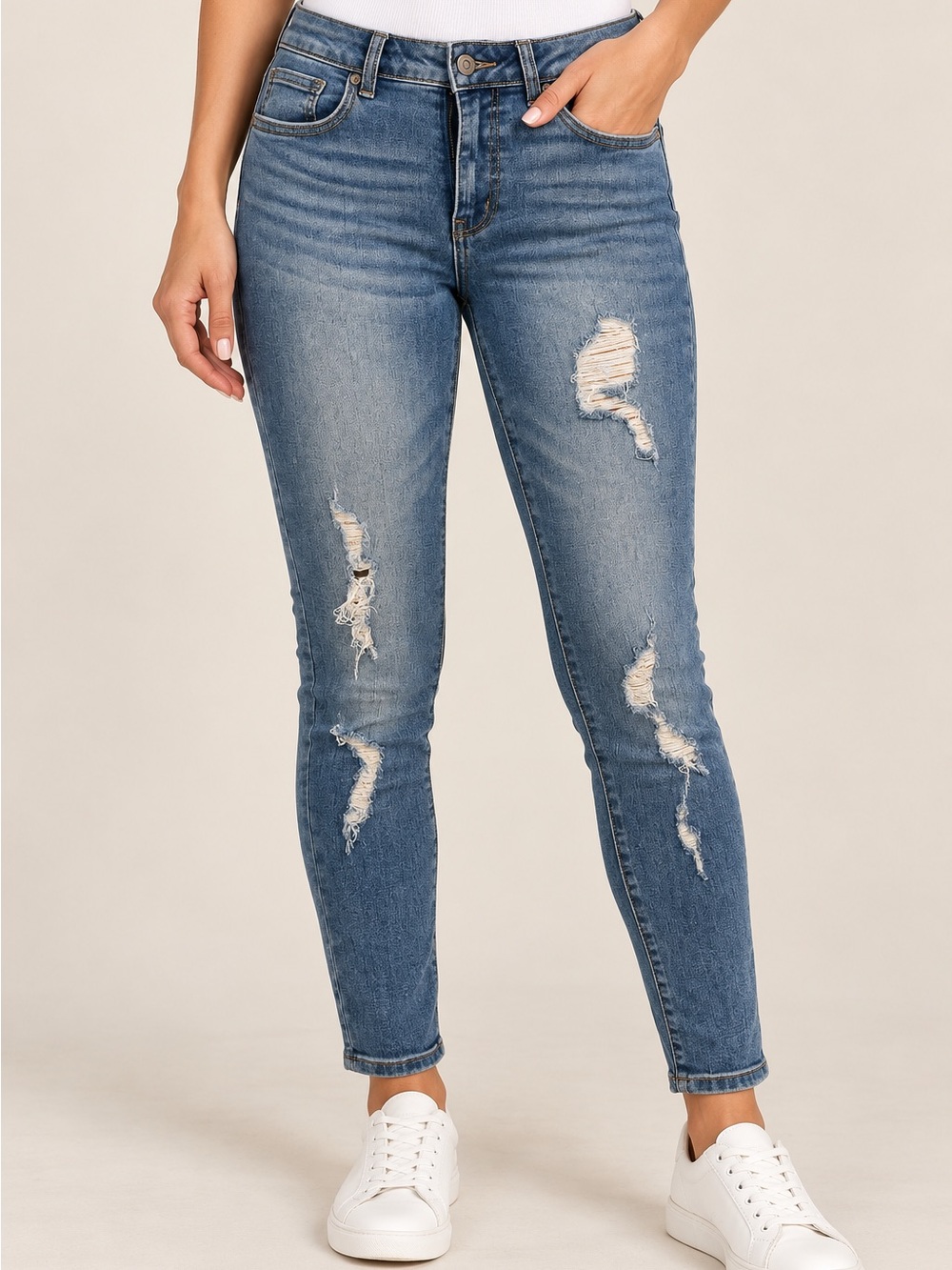 Altard State Distressed Skinny Jeans Medium Wash Size 25